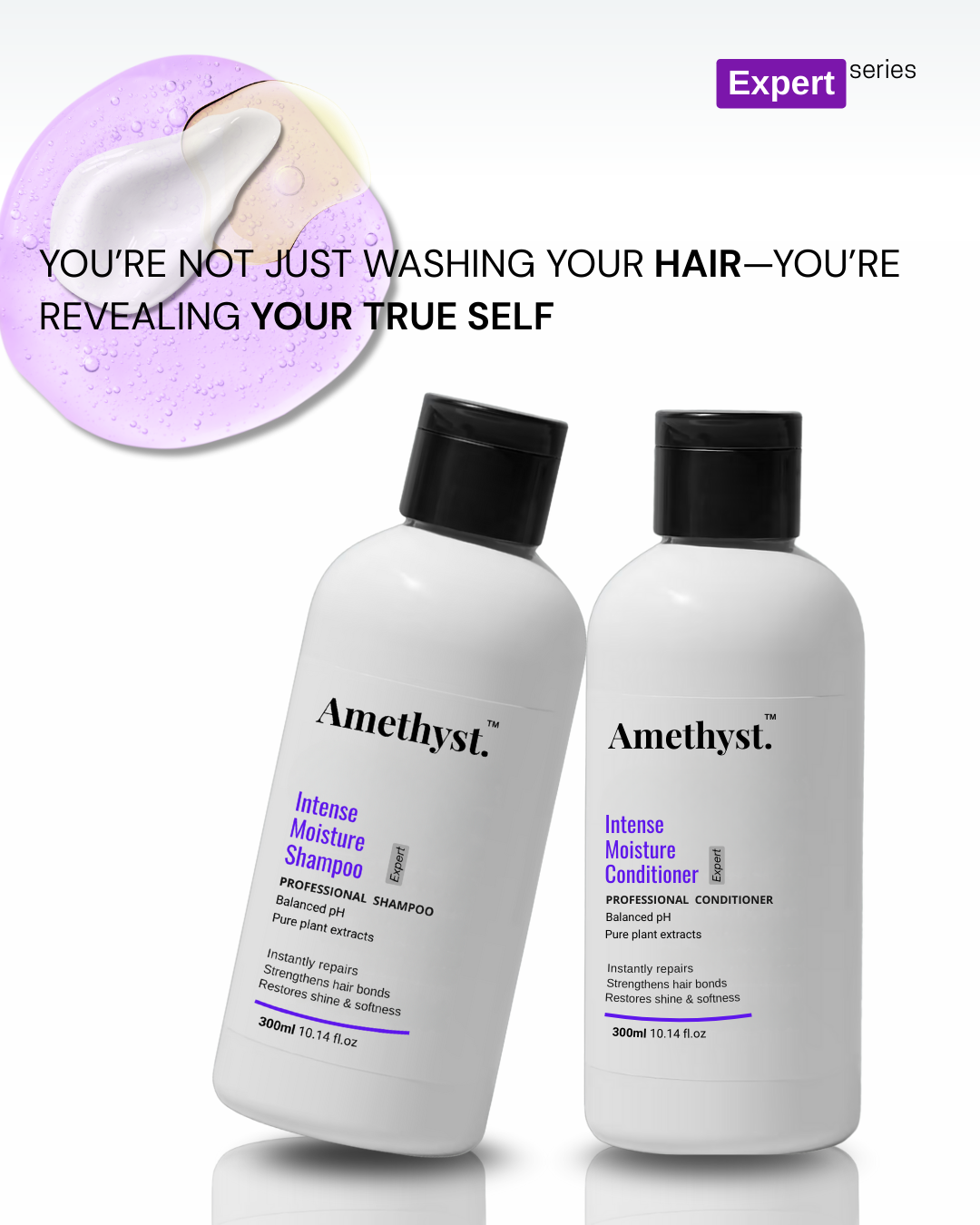 Amethyst Intense Moisture Shampoo - Hydrating & Nourishing Formula for Soft , Smooth Hair