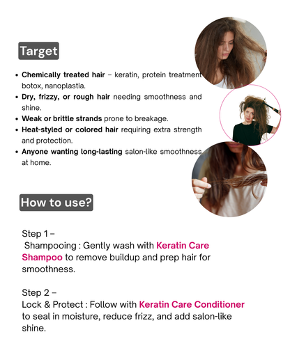 Amethyst Keratin Care Conditioner – Smoothness & Frizz Control for Chemically Treated & Keratin-Treated Hair – 300ml